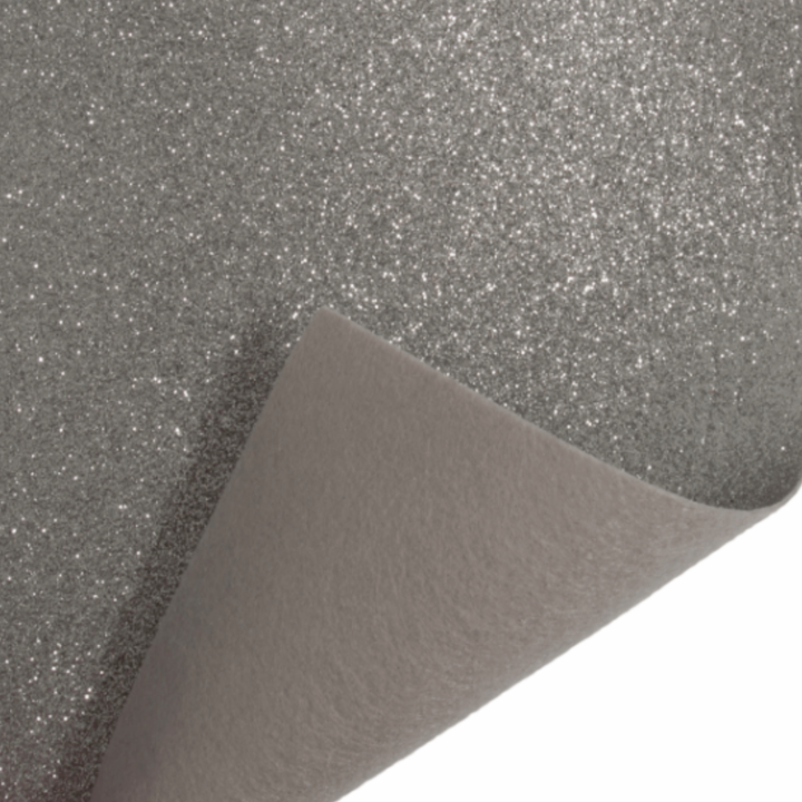 Grey Glitter Felt Sheet