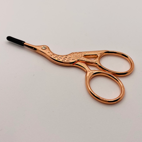 Small Rose Gold Stork Scissors