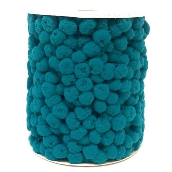 Teal Pom Pom Trim