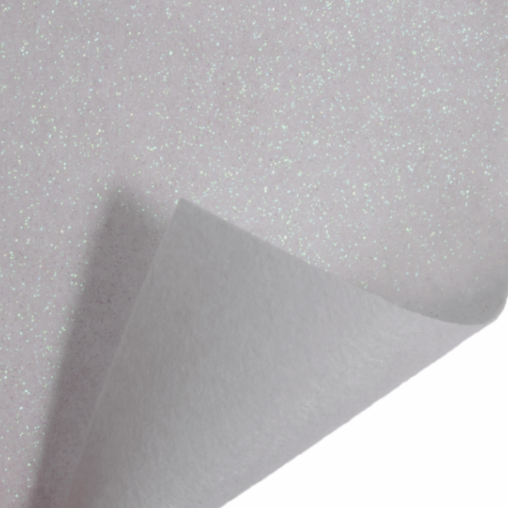 White Glitter Felt Sheet