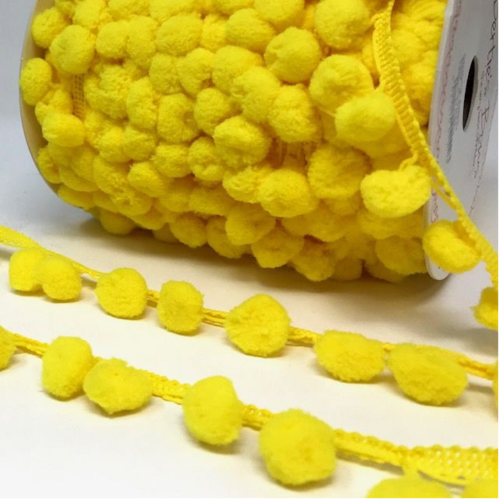 Yellow Pom Pom Trim