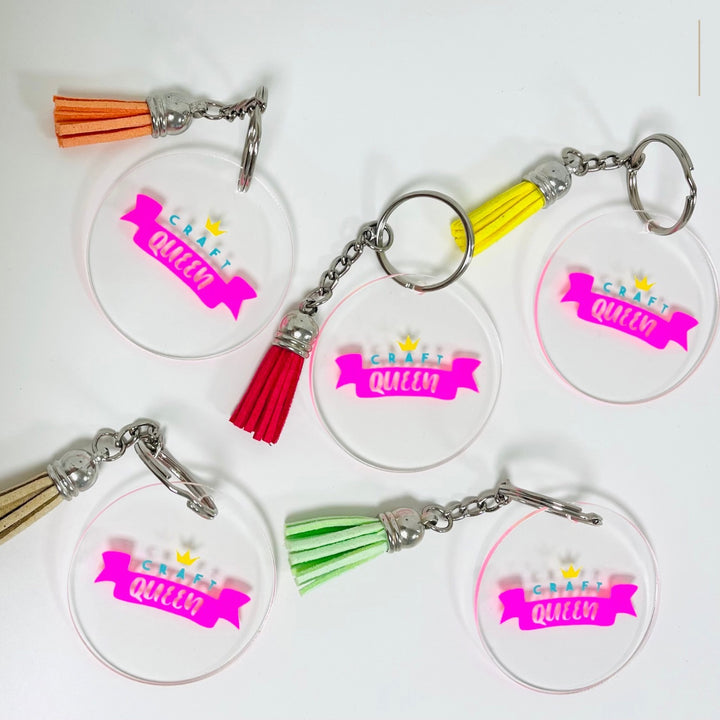 Craft Queen Acrylic Key Ring